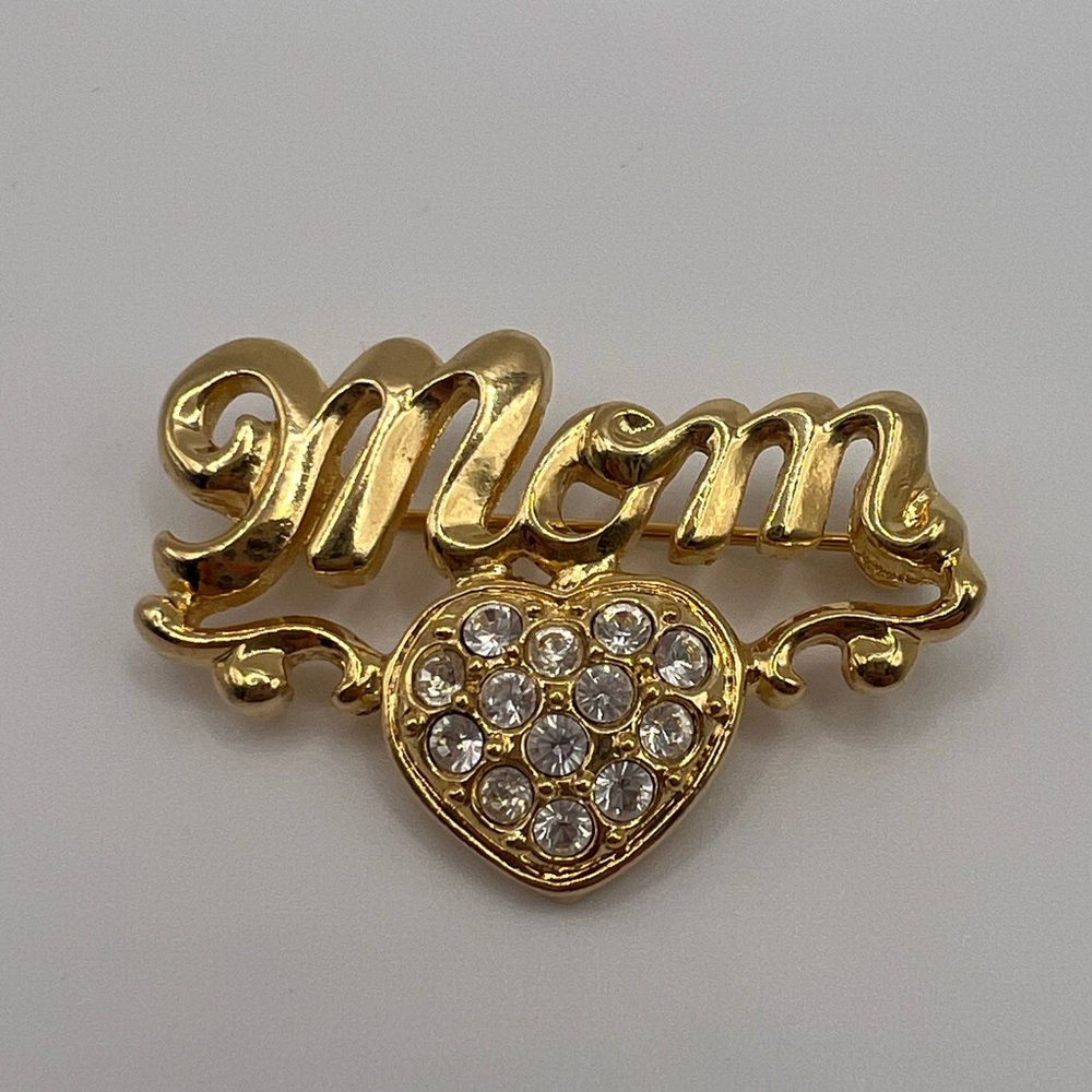 3/$20 - MOM Gold Tone Brooch Pin
